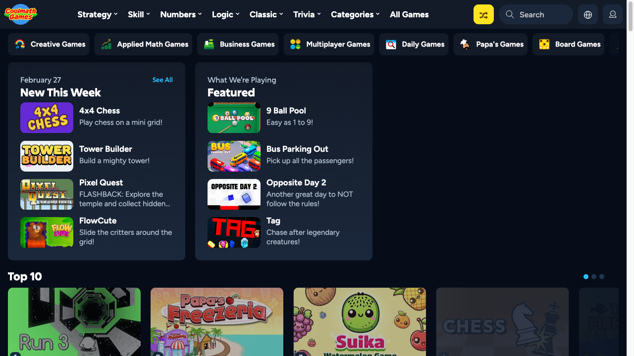 Coolmath Games: Play Free Online | OnlineParty.Games